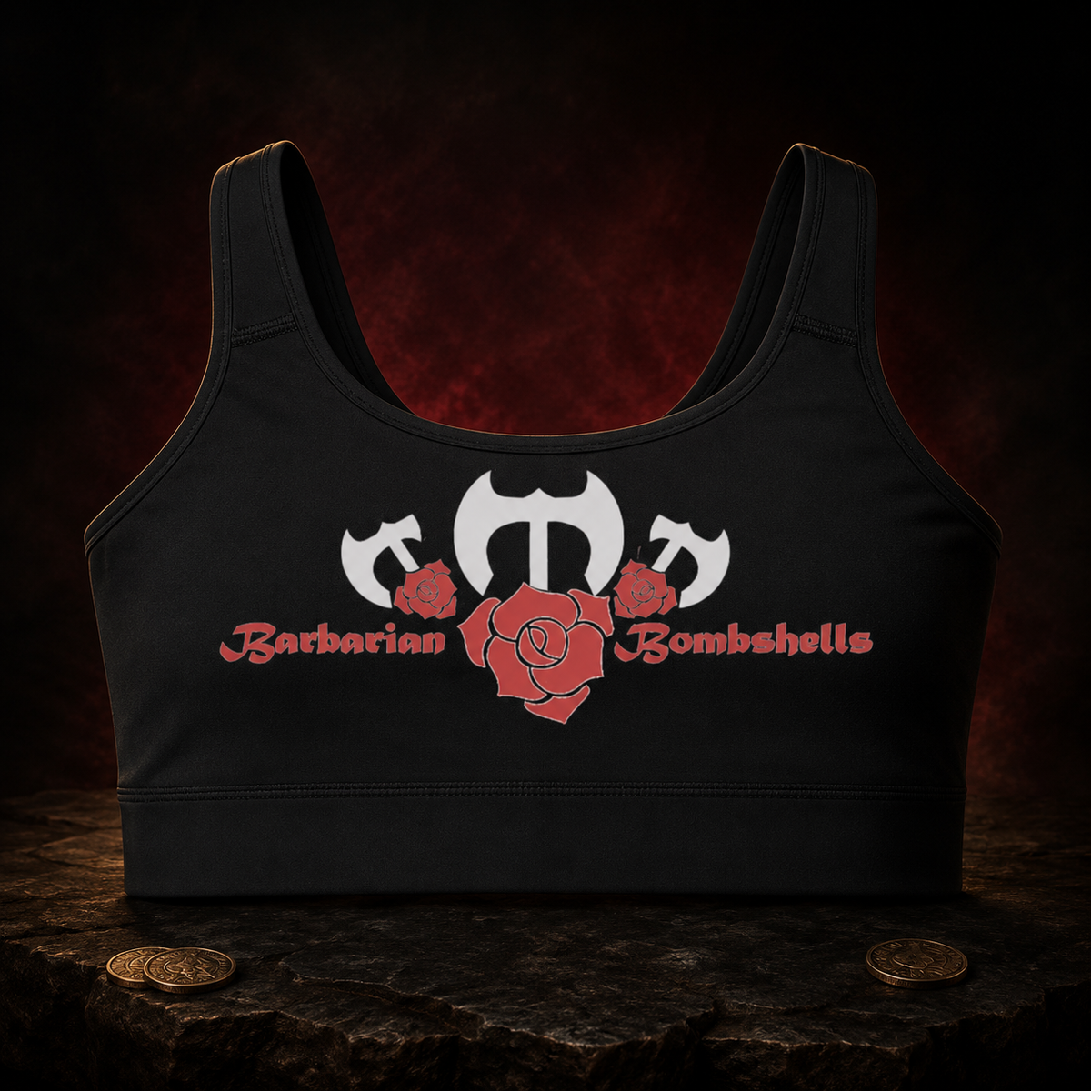 Bombshell Battle Bra displayed as legendary athletic battle gear